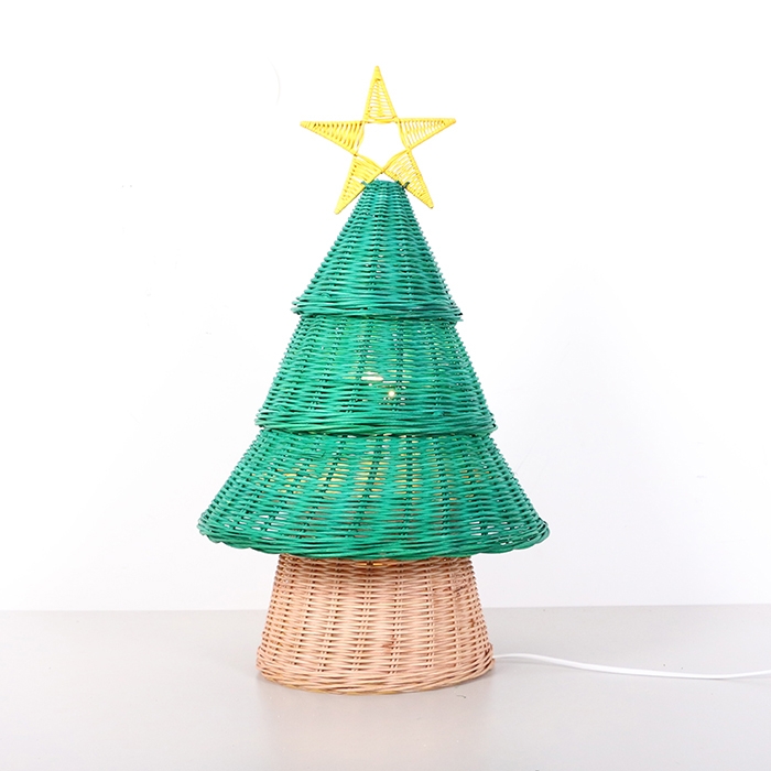 Đèn bàn mây tre đan trang trí